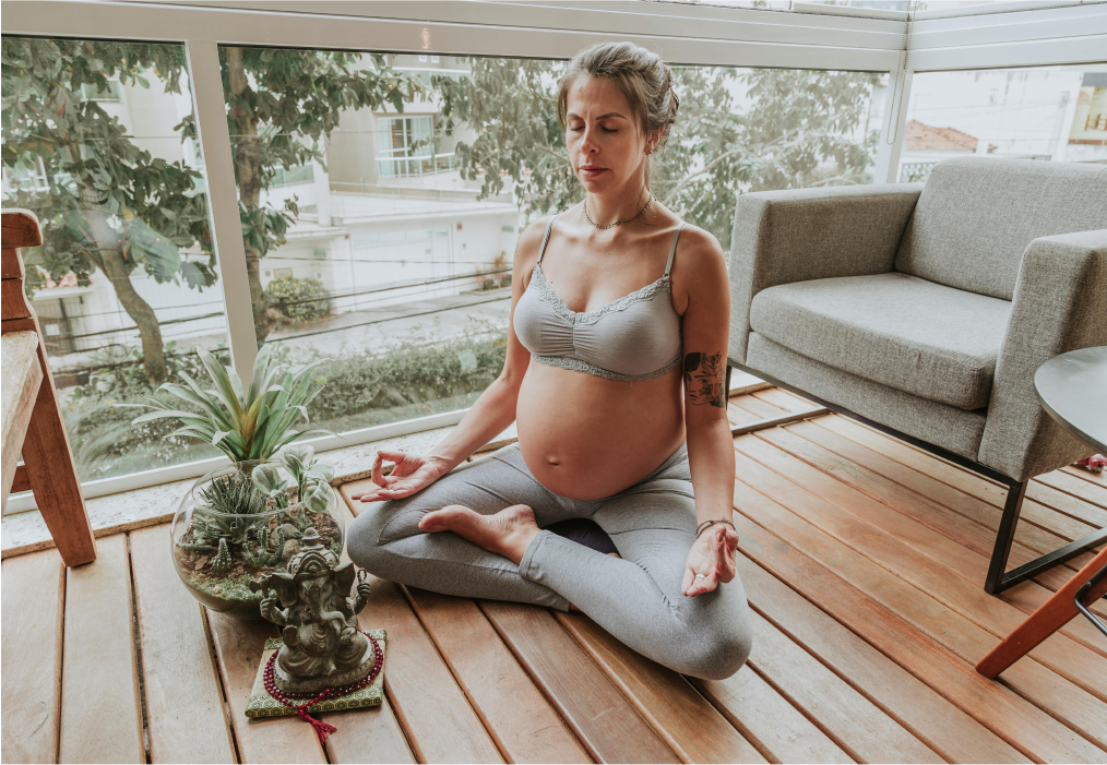 Pregnancy yoga session